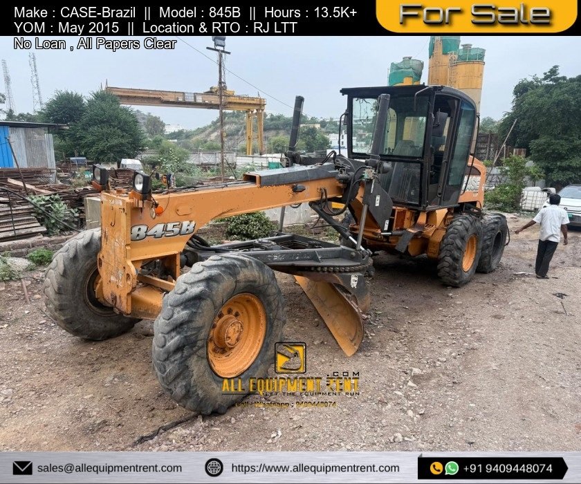 RJ Reigstered LTT CASE Brazil 845B Motor Grader Available for Sale 2015 Model