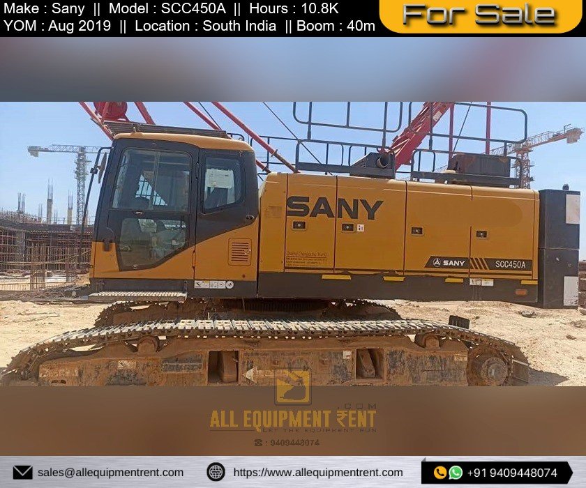 45 Ton Class Crawler Crane 2019 Model with 40m Boom for Sale in Ready to Rent condition