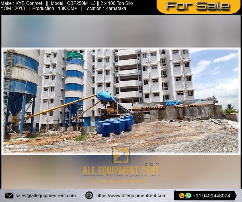 Used 25CM KYB Mobile Concrete Batching Plant for Sale 2013 in Karnataka