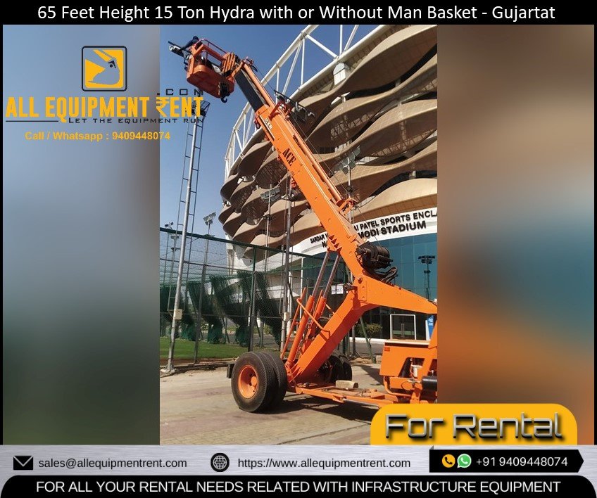 65 Feet Hydra Pick and Carry Crane with Man Basket for Short term and long Term Rental in Ahmedabad
