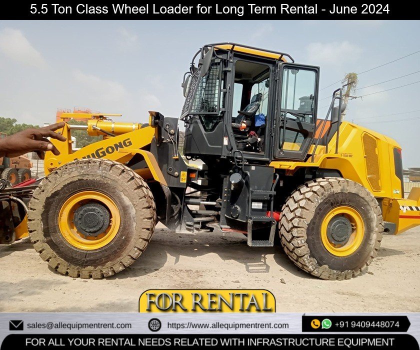 Five and Half Ton Class Liugong CLG856H Max  Wheel Loader June 2024 Availabel for Long Term Rental in Gujarat