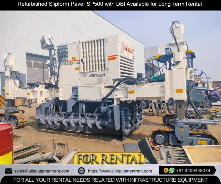 Completely Refurbished Wirtgen Slipform Paver SP500 with DBI Available for Long Term Rental