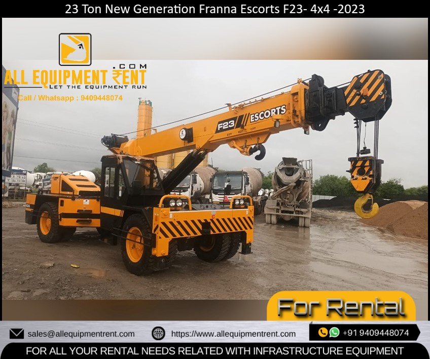 Brand New 23 Ton Class 4x4 Franna available for Long Term Rental on Pan India