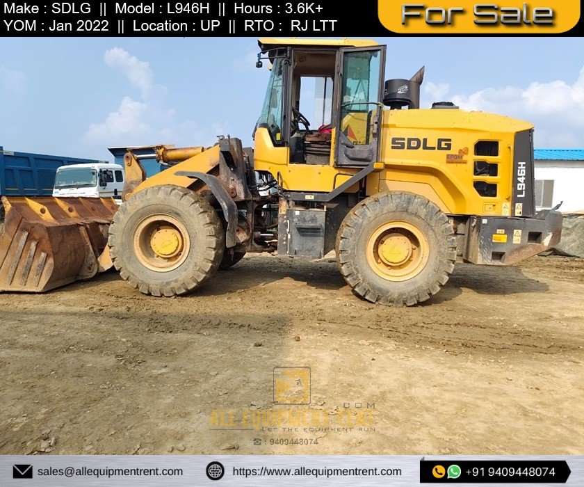Less hours Used 4 Ton Class Wheel Loader Volvo SDLG L946H Rajasthan Registered LTT Jan 2022 for Sale