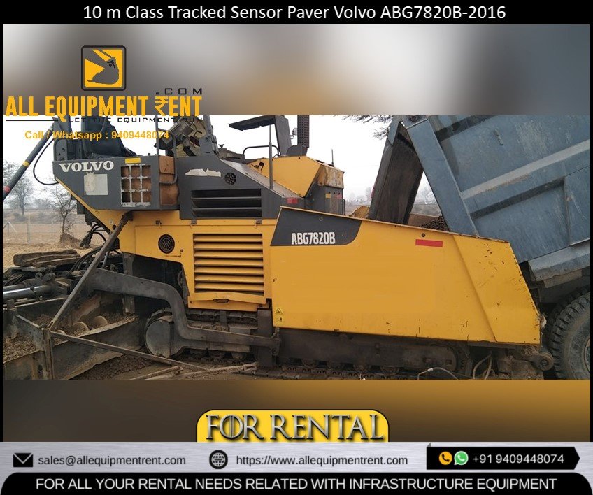 10m Class Tracked Sensor Paver Volvo P7820ABG Available for Long Term Rental