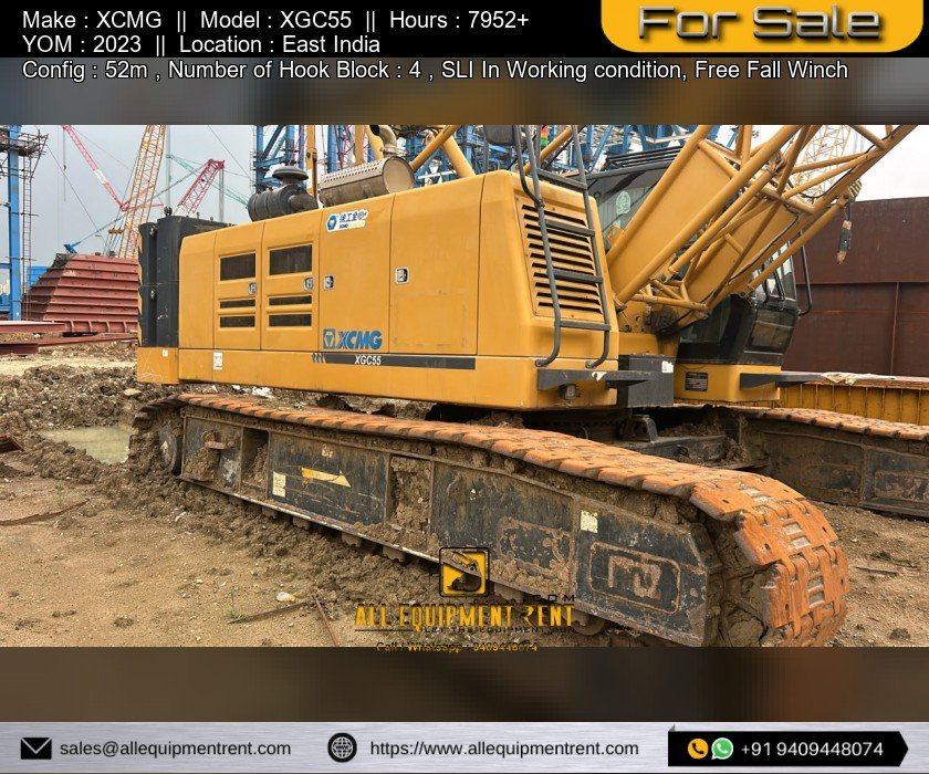OEM sold XCMG Crawler Crane XGC55 with 52m Boom 2023 Model Available for Sale in East india