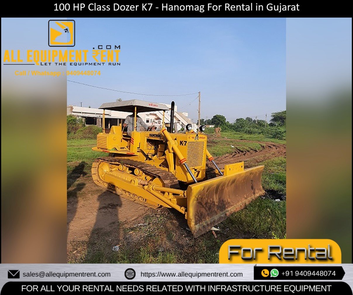 100 HP Class Hanomag K7 Dozer Available for Long Term Rental In Gujarat