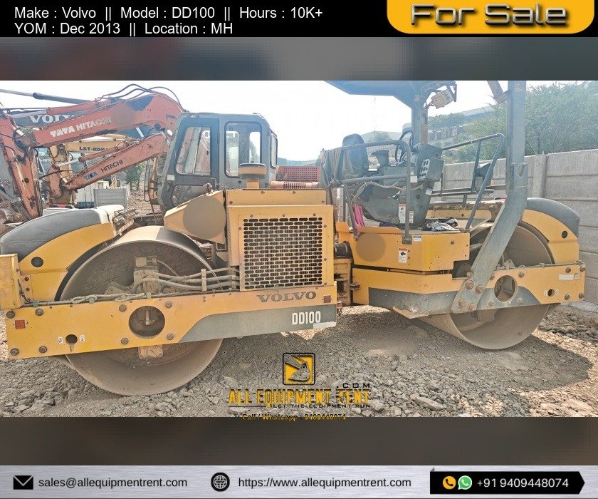 Non registered Volvo Tandem Roller DD100 Available for Sale in Maharashtra Dec 2013 Model