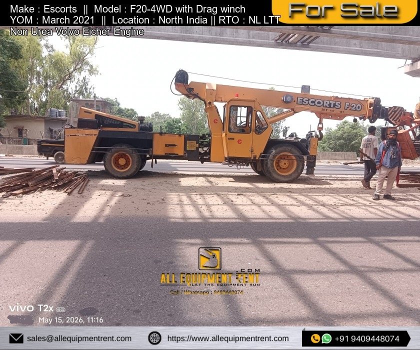 Escorts F20-4wd with Drag Winch and Non Urea BS-III Engine Available for Sale in North India 2021 Model