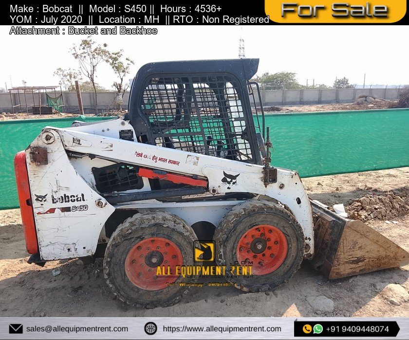 Used Bobcat Skid Steer Loader S450 July 2020 Non Registered Available for Sale in Maharashtra