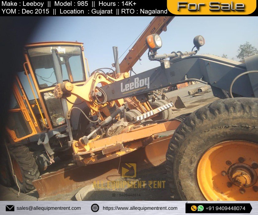 Used RTO Registered Motor Grader Leeboy 985 Dec 2015 Available for Sale in Gujarat