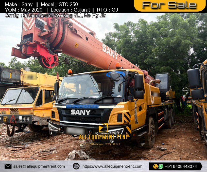 GJ registered 25 Ton class Sany STC250 May 2020 Crane Availabel for Sale in Gujarat Image 6