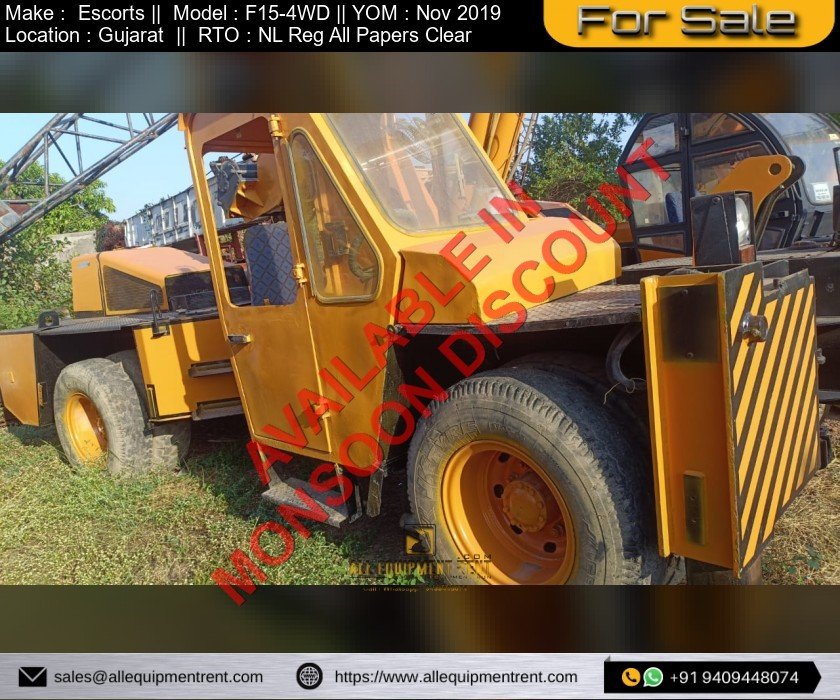 4WD New Generation Escorts Franna F15 Nov 2019 NL Reg All Papers Clear Available for Sale in Gujarat