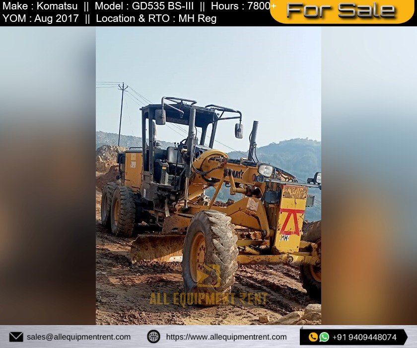 Used Komatsu GD535 Motor Grader Aug 2017 BSIII Non Urea MH Reg for Sale