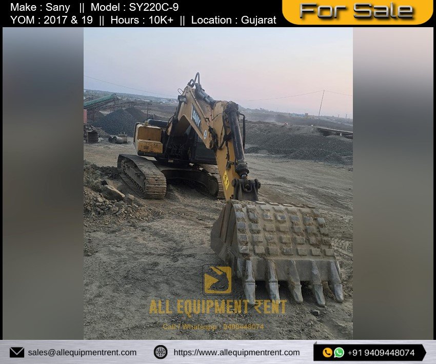 Used 22 Ton Class Sany Excavator Available for Sale 2017 and 2019 Model