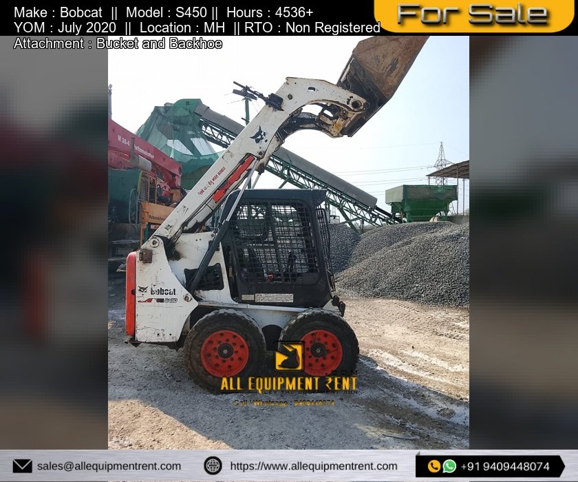 Used Bobcat Skid Steer Loader S450 July 2020 Non Registered Available for Sale in Maharashtra Image 2