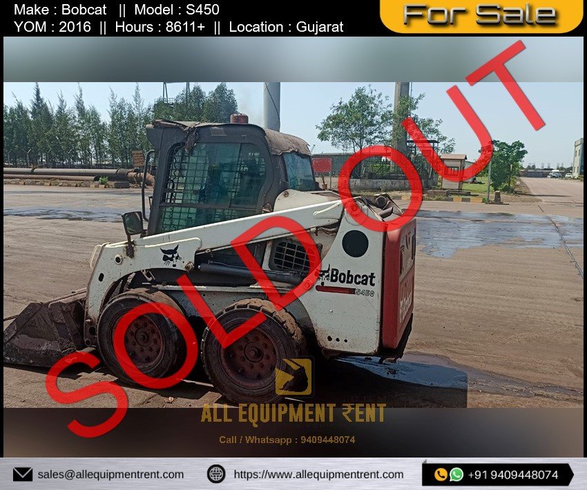Sold Used Skid Steer Loader Bobcat S450 2016 Available for Sale in Gujarat