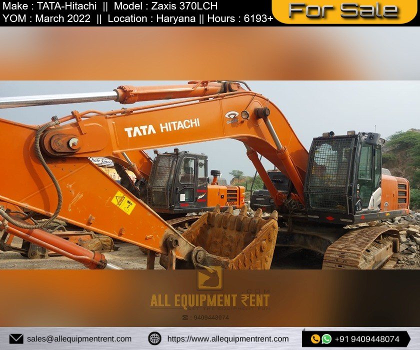 Used Excavator TATA Hitachi 37 Ton Class Zaxis 370LCH March 2022 6K Hours Available for Sale