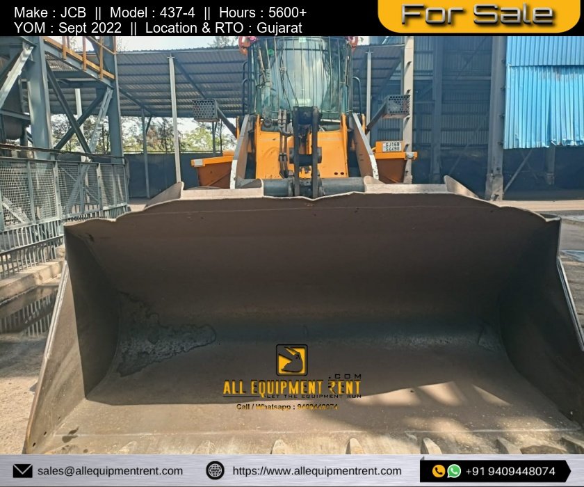 3650kg Class Used JCB Wheel Loader 437 Sept 2022 GJ Registered available for Sale in Gujarat