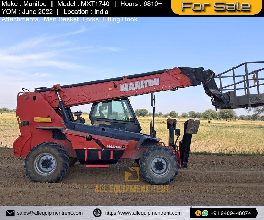 Used 17m 4 Ton Class Telehandler Manitou MXT1740 June 2022 RTO Registered Available for Sale