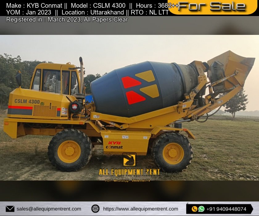 Used Self Loading Mixer KYB CSLM 4300 Jan 2023 NL LTT Available for Sale in Uttarakhand