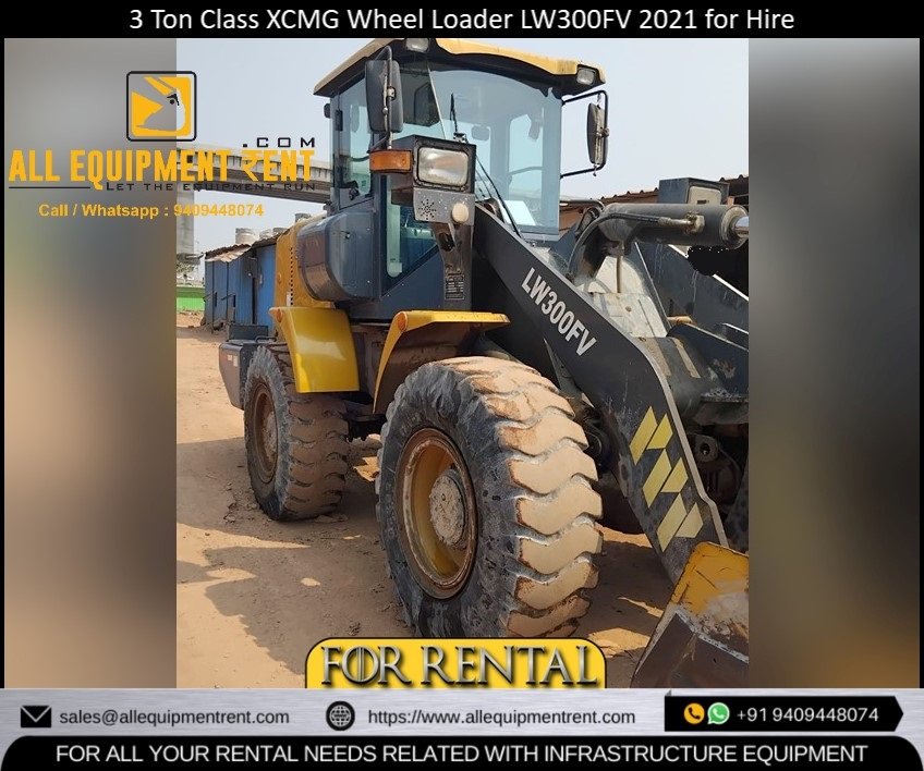 3 Ton Class Wheel Loader XCMG LW300FV BSIV 2021 Available for Long Term Rental