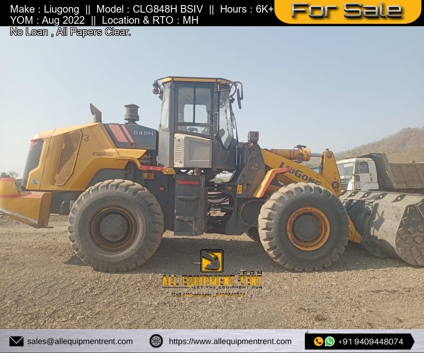 MH Registered Four and Half Ton Class Wheel Loader Liugong CLG848H Aug 2022 Available for Sale in Maharashtra