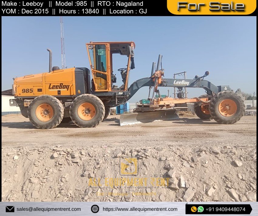 Used Leeboy Motor Grader 985 RTO Registered 2016 for Sale in Gujarat