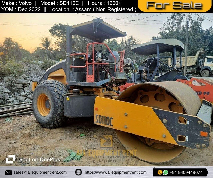 Very Less Used Soil Compactor Volvo SD110C Dec 2022 Non Registered Available for Sale in Assam