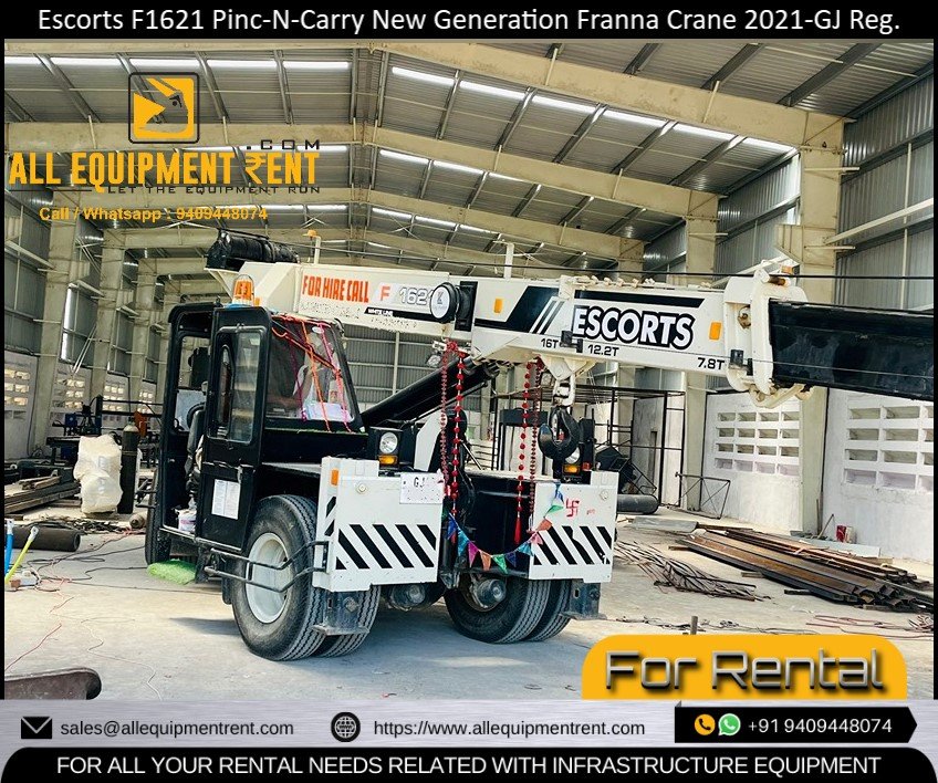New Generation Franna Escorts F1621 2021 Gujarat Registered Available for Long Term Rental