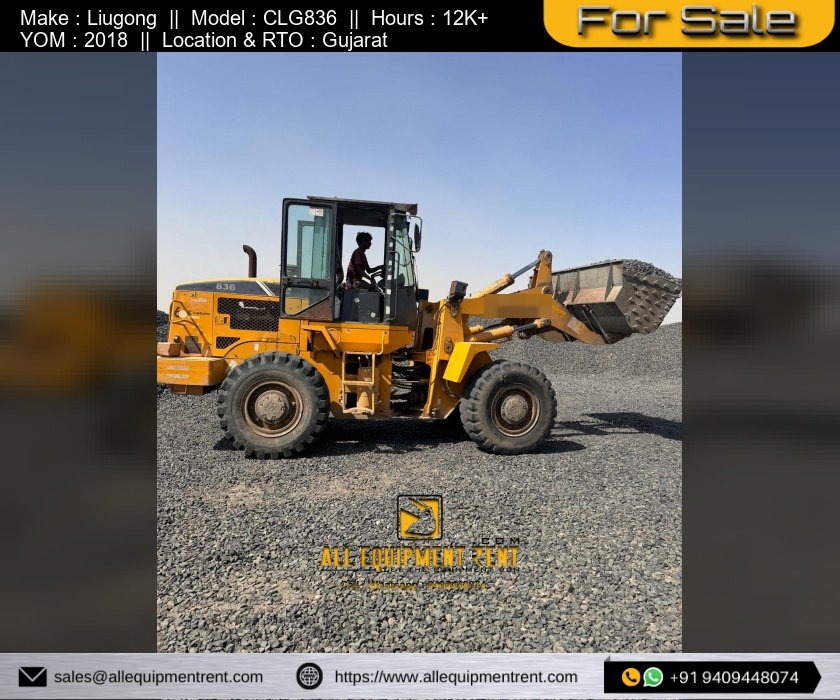 3 Ton Class Wheel Loader Liugong 836 2018 GJ registered for sale