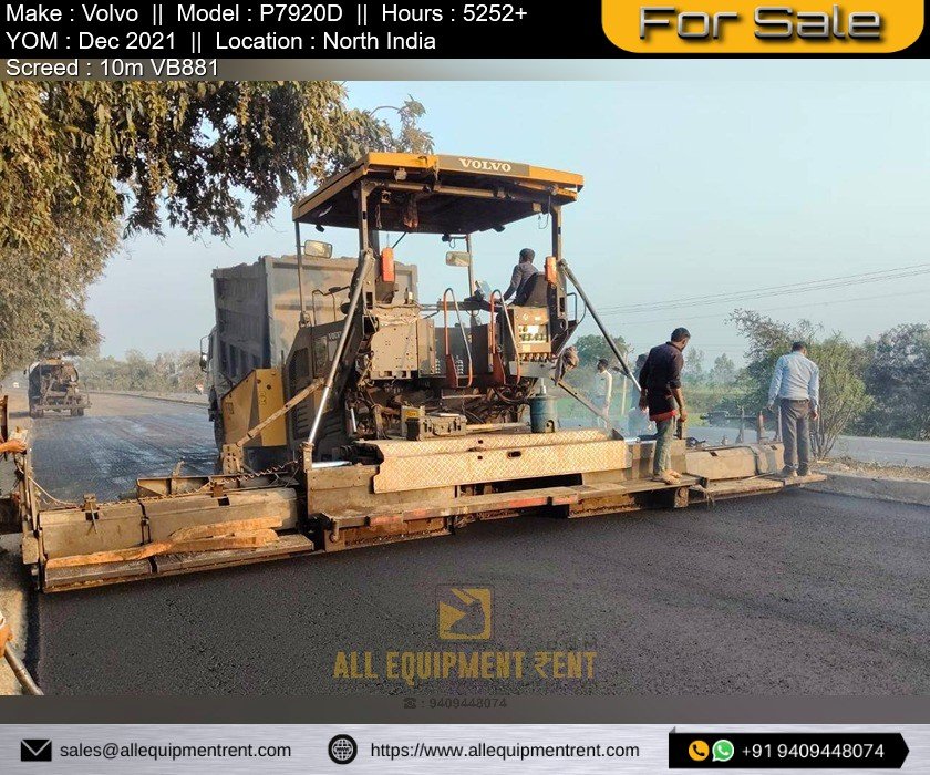 10m Class Tracked Sensor Paver Volvo P7920D Available for Sale in North India Dec 2021