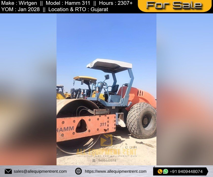 Very Less Hours Wirtgen Hamm 311 BSIII Soil Compactor GJ Registered Availabel for Sale