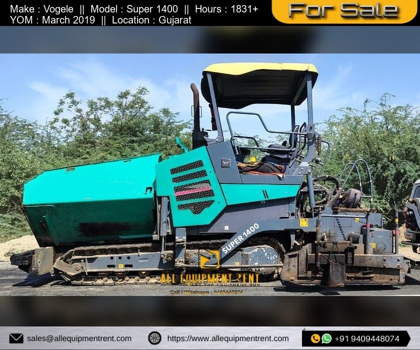 Very Less Hours Tracked Sensor Paver Vogele Super 1400 March 2019 Available for Sale in Gujarat
