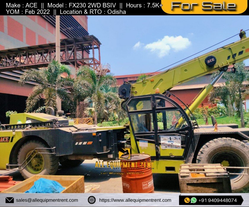 OD Registered 23 Ton Class New Generation ACE Franna Crane FX230 with BSIV Engine Feb 2022 Model Available for Sale in Odisha