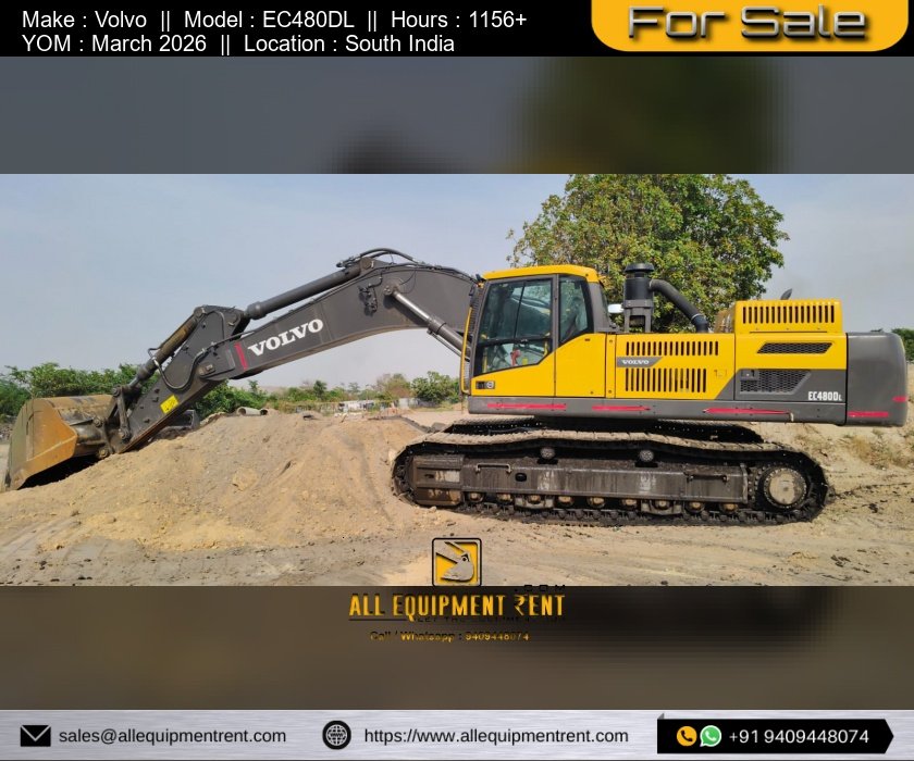 Very Less Operated Mining Excavator Volvo EC480DL March 2026 Model Availabel for sale