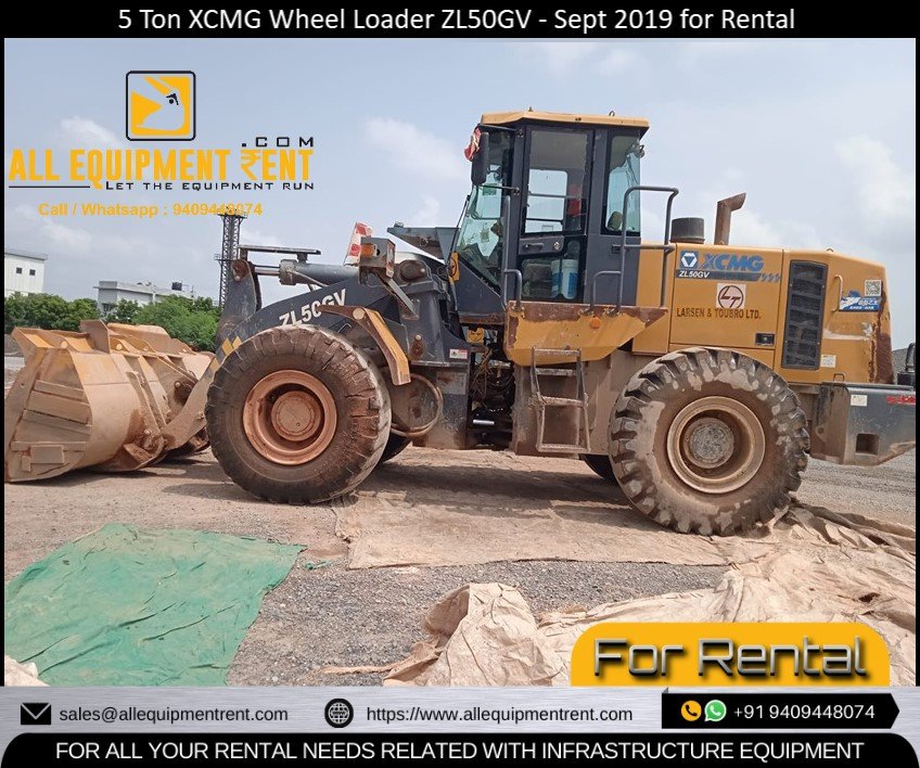 5 Ton Class Wheel Loader Available for Long Term Rental on Pan India Basis