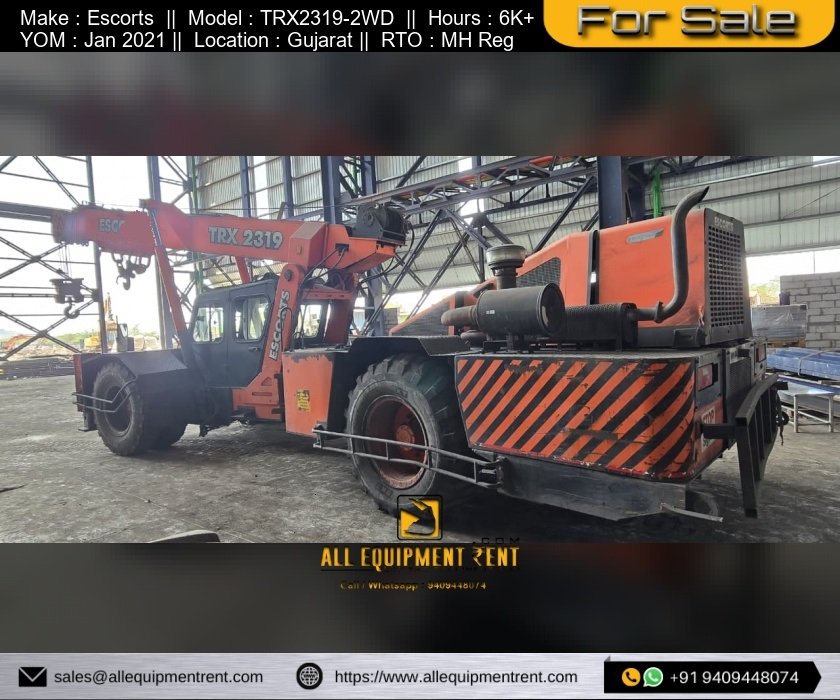 MH Registered 23 Ton Class 2WD Escorts Franna crane TRX2319 with Non Urea Engine Available for Sale in Gujarat