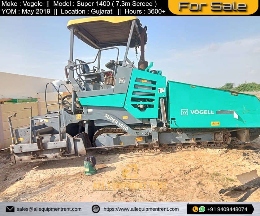 7m Class Tracked Sensor Paver Vogele 1400 2019 Available for Sale in Gujarat