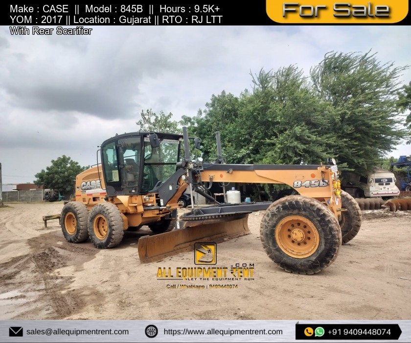 RJ LTT Case Motor Grader 845B With Rear Scarifier 2017 Model Available for Sale in Gujarat
