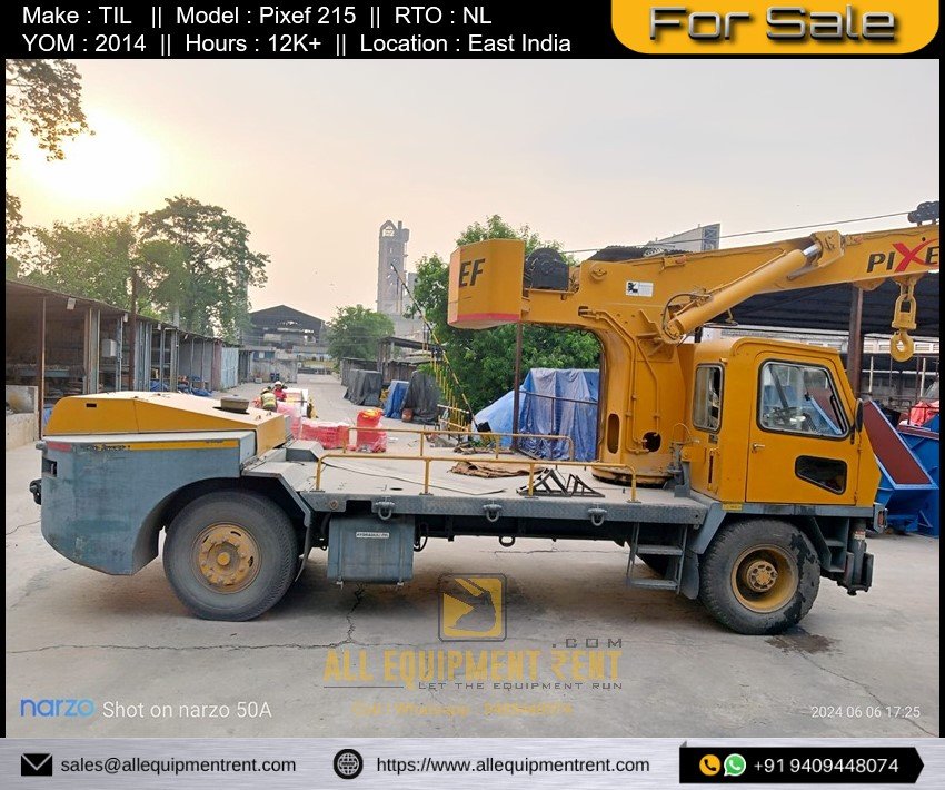Used TIL Crane Pixef 215 Available for Sale 2014 Model NL Registered