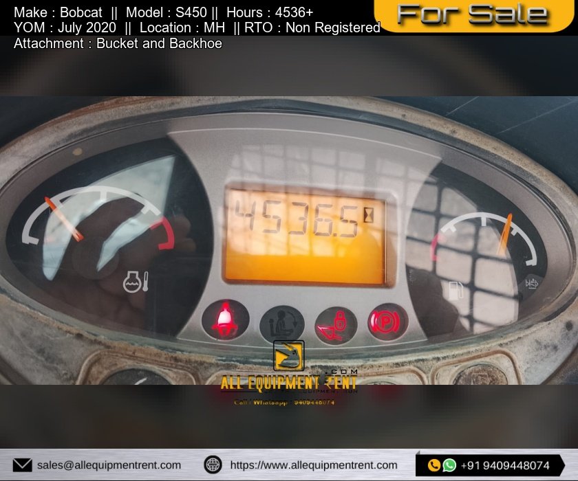 Used Bobcat Skid Steer Loader S450 July 2020 Non Registered Available for Sale in Maharashtra Image 4