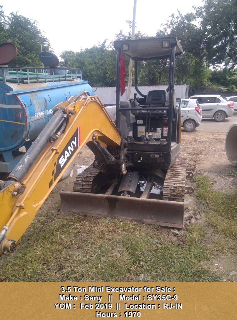 Used Mini Excavator For Sale Sany SY35UC9 2019