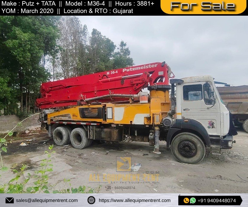 Used 36M Class Putz M36 dash 4 with TATA Chassis March 2020 Model GJ reg for Sale in Gujarat