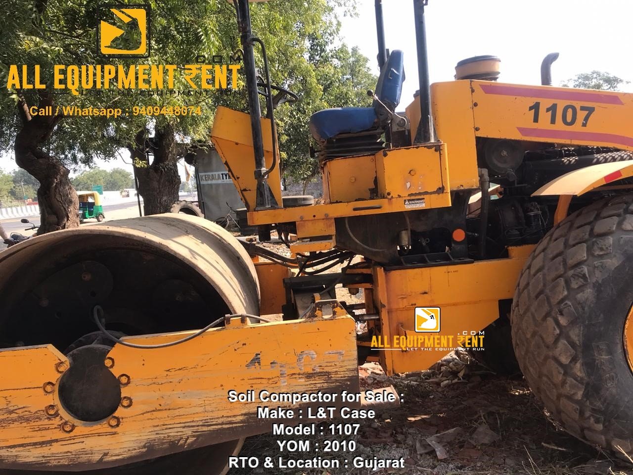 Used Soil Compactor CASE 1107 GJ Registered 2010 Model for Sale