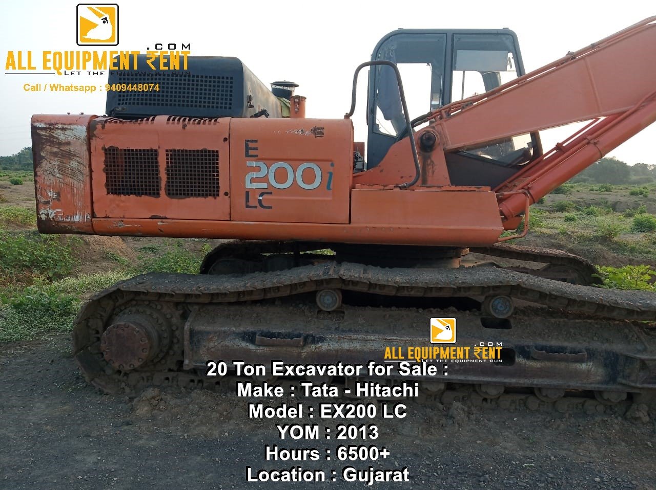 Used Excavator TATA Hitachi EX200LC for Sale 2013 Model with Bukcet