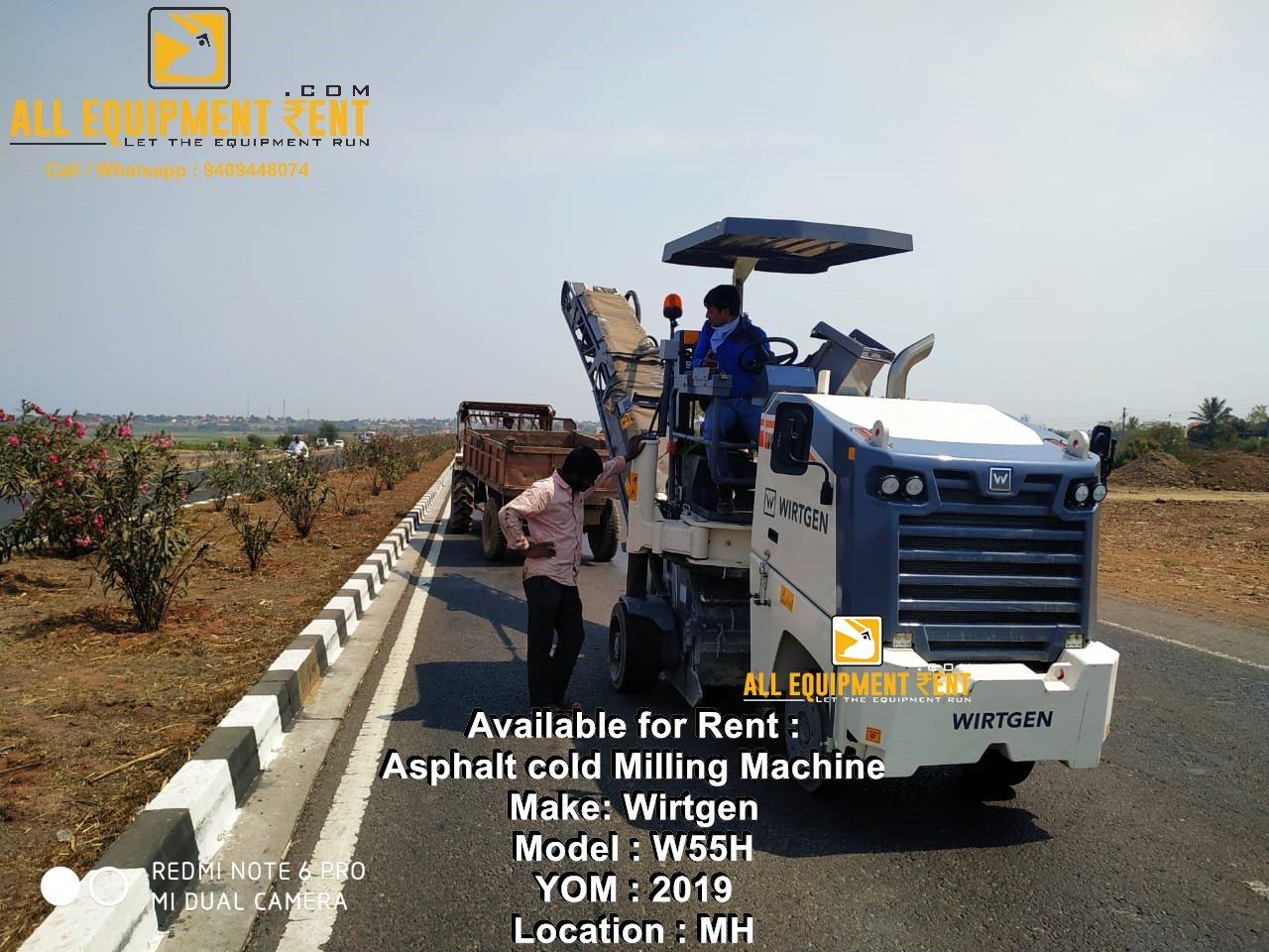 Asphalt Milling Machine Wirtgen W55H 2019 Model Available for Hire 