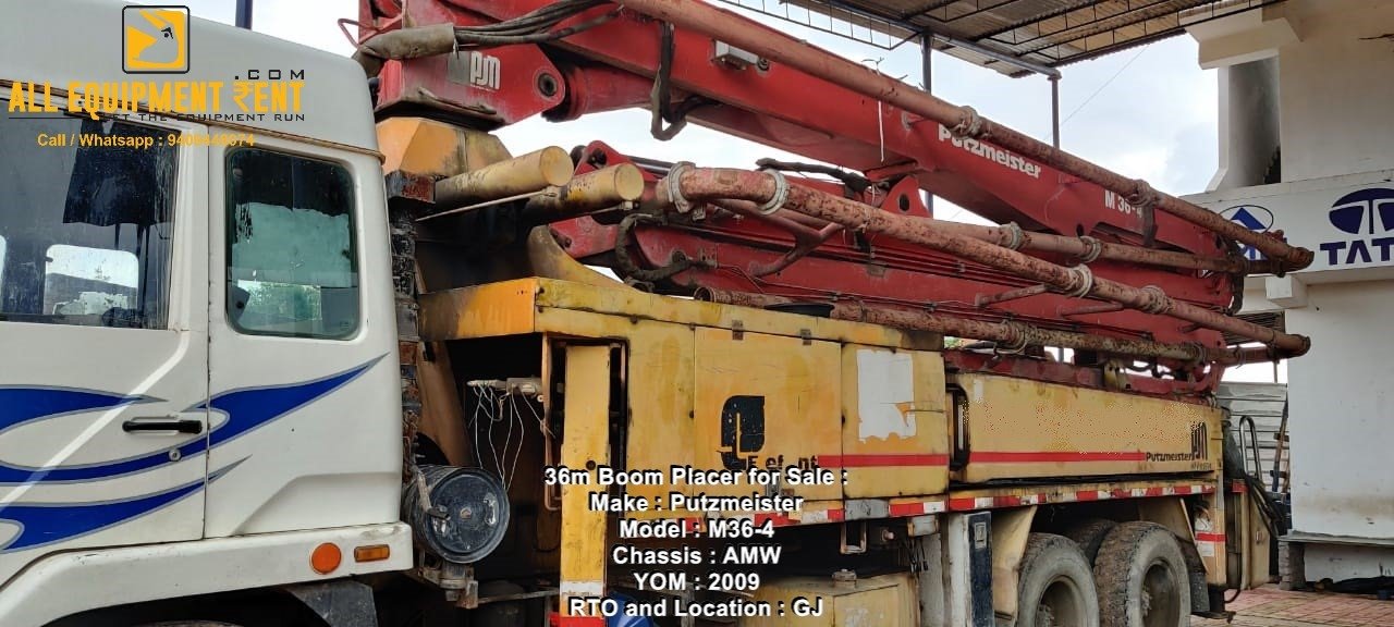 Used 36 Meter Putzmeister Boom Placer for Sale in Gujarat
