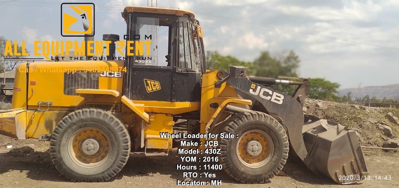 Used Wheel Loader JCB430ZX Available for Sale at Maharashtra 2016